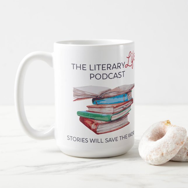 The Literary Life 15-oz mug (With Donut)