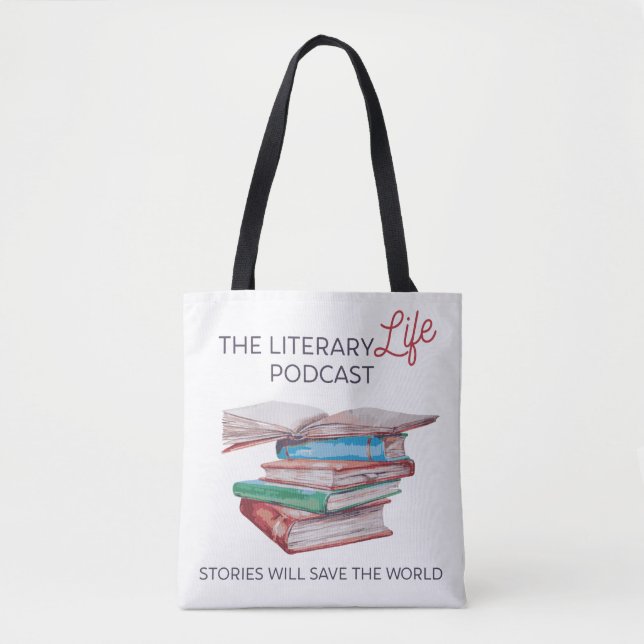 The Literary Life Tote Option 2 Bag (Front)