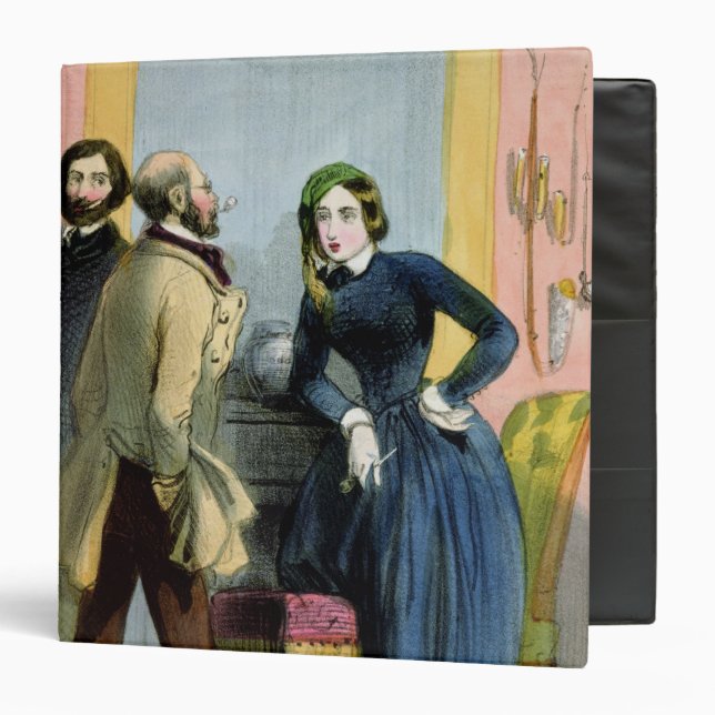 The Literary Lioness, from 'Femmes de Paris' 3 Ring Binder (Front/Inside)