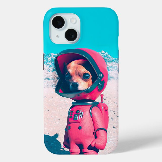 The Little Astronaut Dog 3D Art iPhone / iPad case (Back)