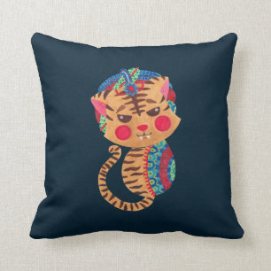 The Little Bengal Tiger Throw Pillow