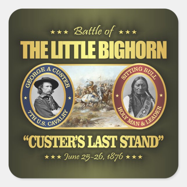 The Little Bighorn Square Sticker (Front)