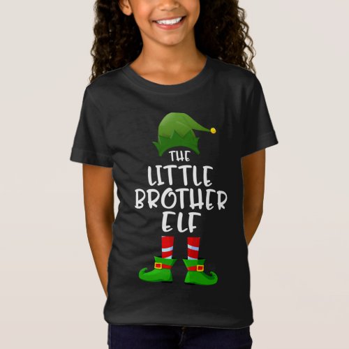 The Little Brother Elf Christmas Party Pajama T_Shirt