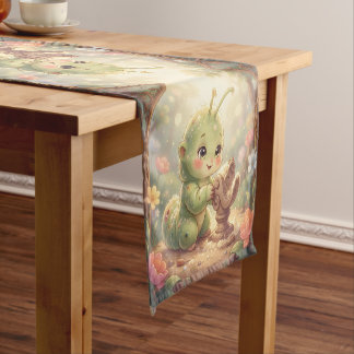 The little caterpillar on its magical journey 🐛✨ short table runner
