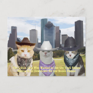 The Little Cats Who Wanted to see the Trail Riders Postcard