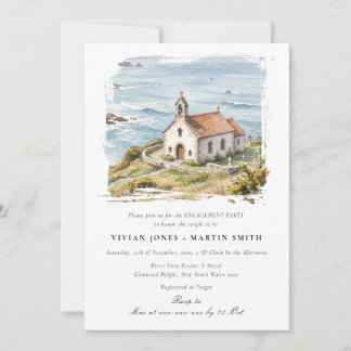 The Little Chapel By The Sea Engagement Invitation