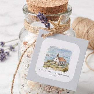 The Little Chapel By The Sea Wedding Favor Tags