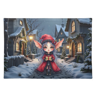 The Little Christmas Messenger. Cloth Placemat