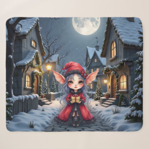 The Little Christmas Messenger. Sherpa Blanket
