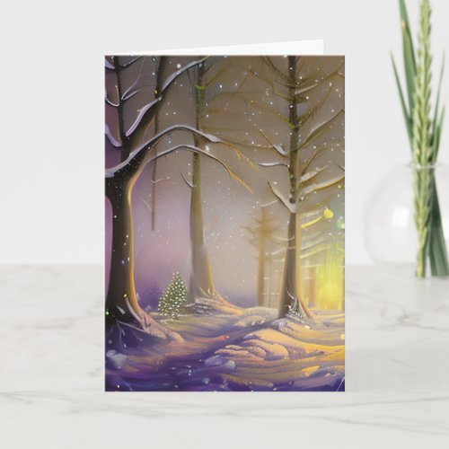 The Little Christmas Tree in the Forest Card