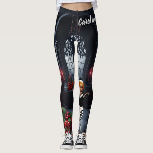 The little dark elves celebrate Christmas Leggings