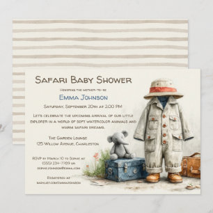 The Little Explorer Safari Adventure Baby Shower Invitation
