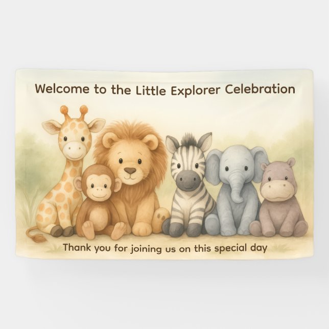 The Little Explorer | Safari Friends Adventure Banner (Horizontal)