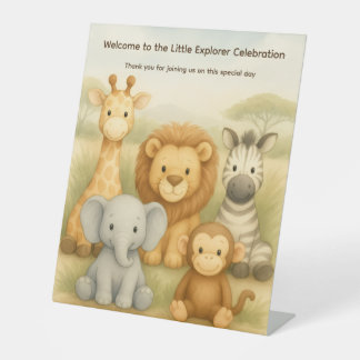 The Little Explorer | Safari Friends Adventure Pedestal Sign