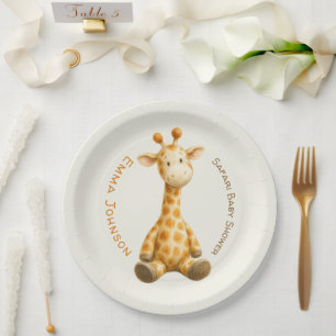 The Little Explorer Safari Friends Baby Shower Paper Plates