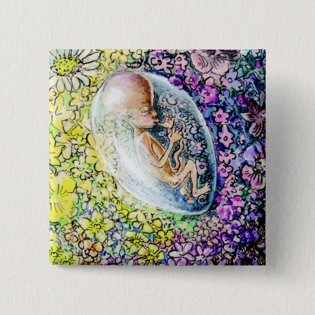 The Little Flower - detail Pinback Button (Front)