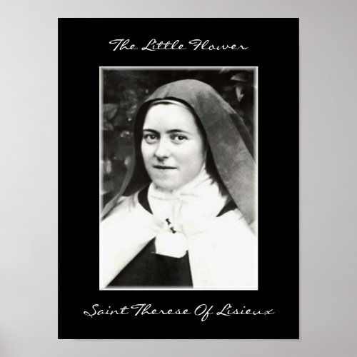 THE LITTLE FLOWER SAINT THERESE OF LISIEUX POSTER