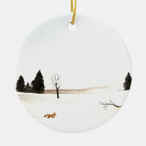 The Little Fox Ceramic Ornament