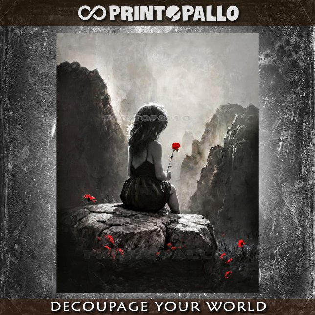 The little girl and the flower. Beauty save us Tissue Paper (Creator Uploaded)