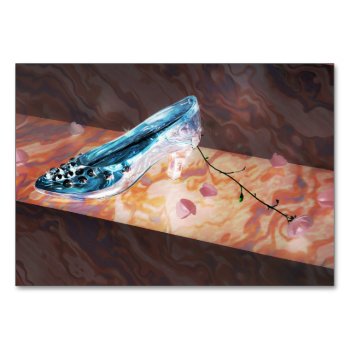 The Little Glass Slipper Table Number by BonniePhantasm at Zazzle
