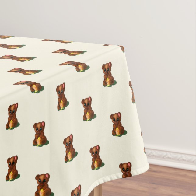 The Little Honey Bear Tablecloth (In Situ)