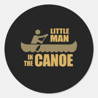 THE LITTLE MAN IN THE CANOE CLASSIC ROUND STICKER