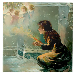 "The Little Match Girl" by E S Hardy Ceramic Tile