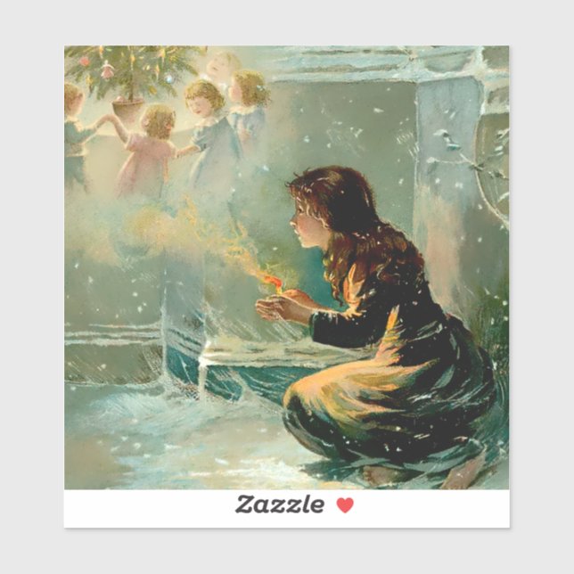 "The Little Match Girl" by E S Hardy Sticker (Sheet)