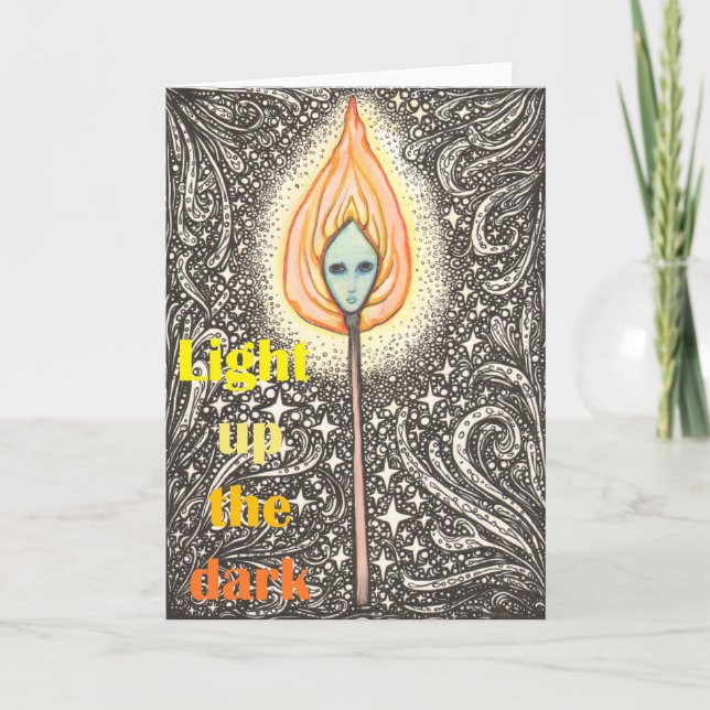 The Little Matchstick Girl Winter Solstice Card (Front)