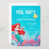 The Little Mermaid | Ariel Pool Party Birthday Invitation (Front/Back)