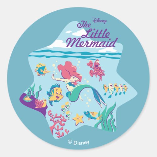 The Little Mermaid  Friends Classic Round Sticker