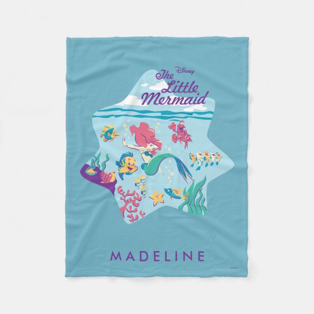 The Little Mermaid & Friends Fleece Blanket (Front)