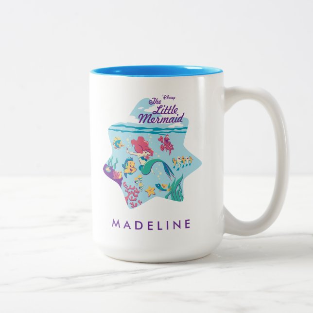 The Little Mermaid & Friends Two-Tone Coffee Mug (Right)