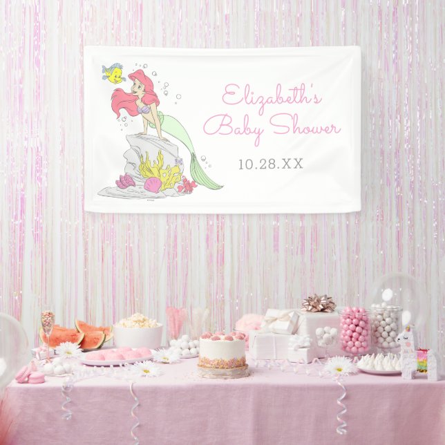 The Little Mermaid Girl Baby Shower  Banner (Party)