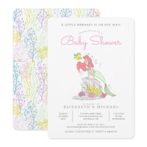 The Little Mermaid Girl Baby Shower Invitation