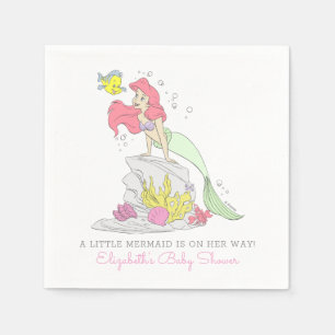 The Little Mermaid Girl Baby Shower Napkins