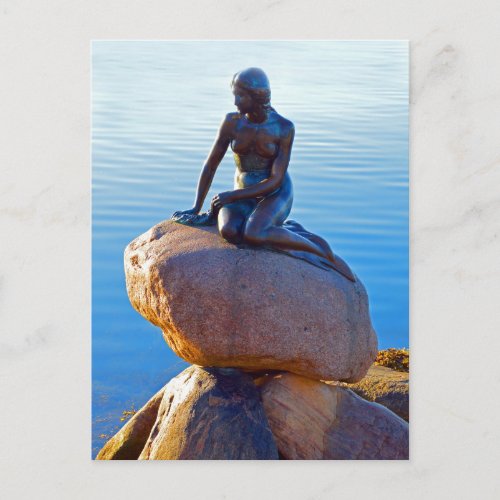 The Little Mermaid in Copenhagen Denmark Postcard