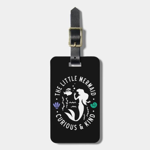 The Little Mermaid Outline Curious  Kind Luggage Tag