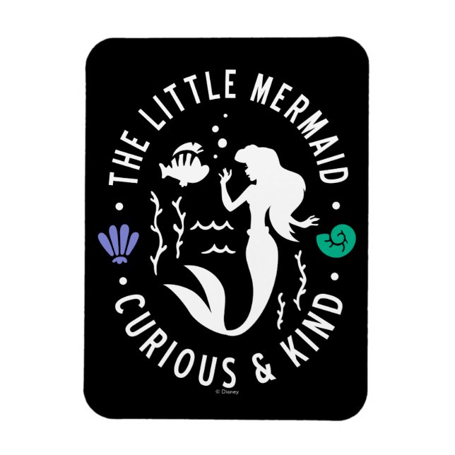 The Little Mermaid Outline "Curious & Kind" Magnet (Vertical)