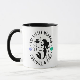 The Little Mermaid Outline "Curious & Kind" Mug