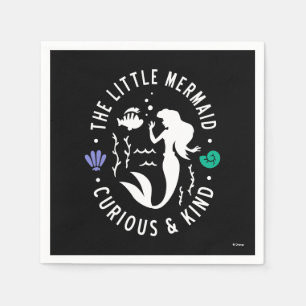 The Little Mermaid Outline "Curious & Kind" Napkins