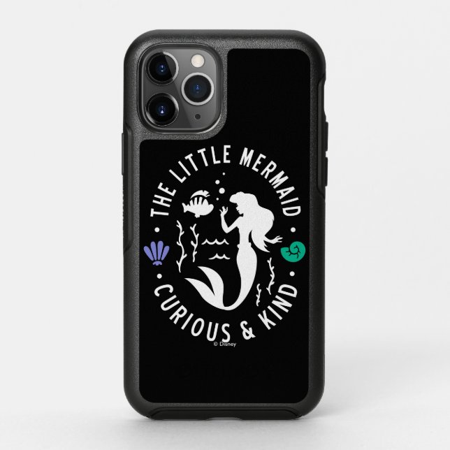 The Little Mermaid Outline "Curious & Kind" Otterbox iPhone Case (Back)