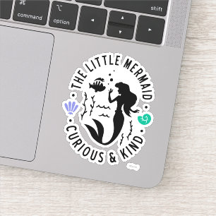 The Little Mermaid Outline "Curious & Kind" Sticker