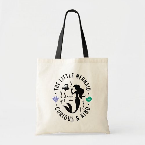 The Little Mermaid Outline Curious  Kind Tote Bag