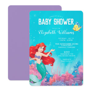 The Little Mermaid | Summer Baby Shower Invitation