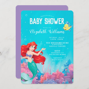 The Little Mermaid   Summer Baby Shower Invitation