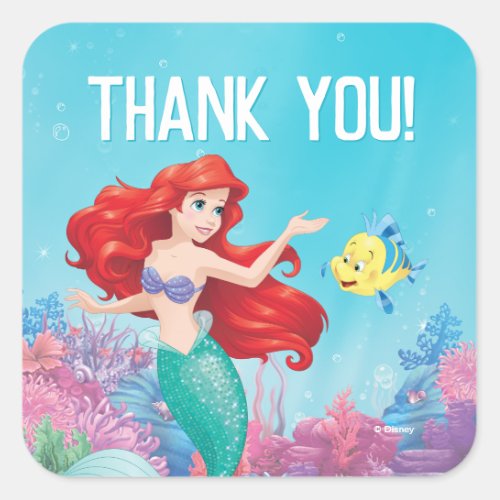 The Little Mermaid  Summer Baby Shower  Square Sticker