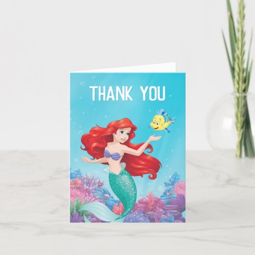 The Little Mermaid  Summer Baby Shower Thank You Card