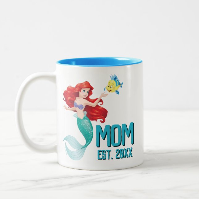 The Little Mermaid | Summer Baby Shower  Two-Tone Coffee Mug (Left)