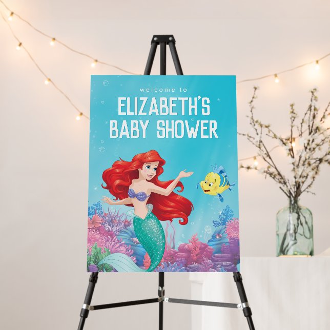 The Little Mermaid | Summer Baby Shower Welcome Foam Board (In Situ (Stand))